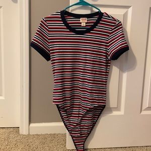 Medium, red, white & blue body suit from target